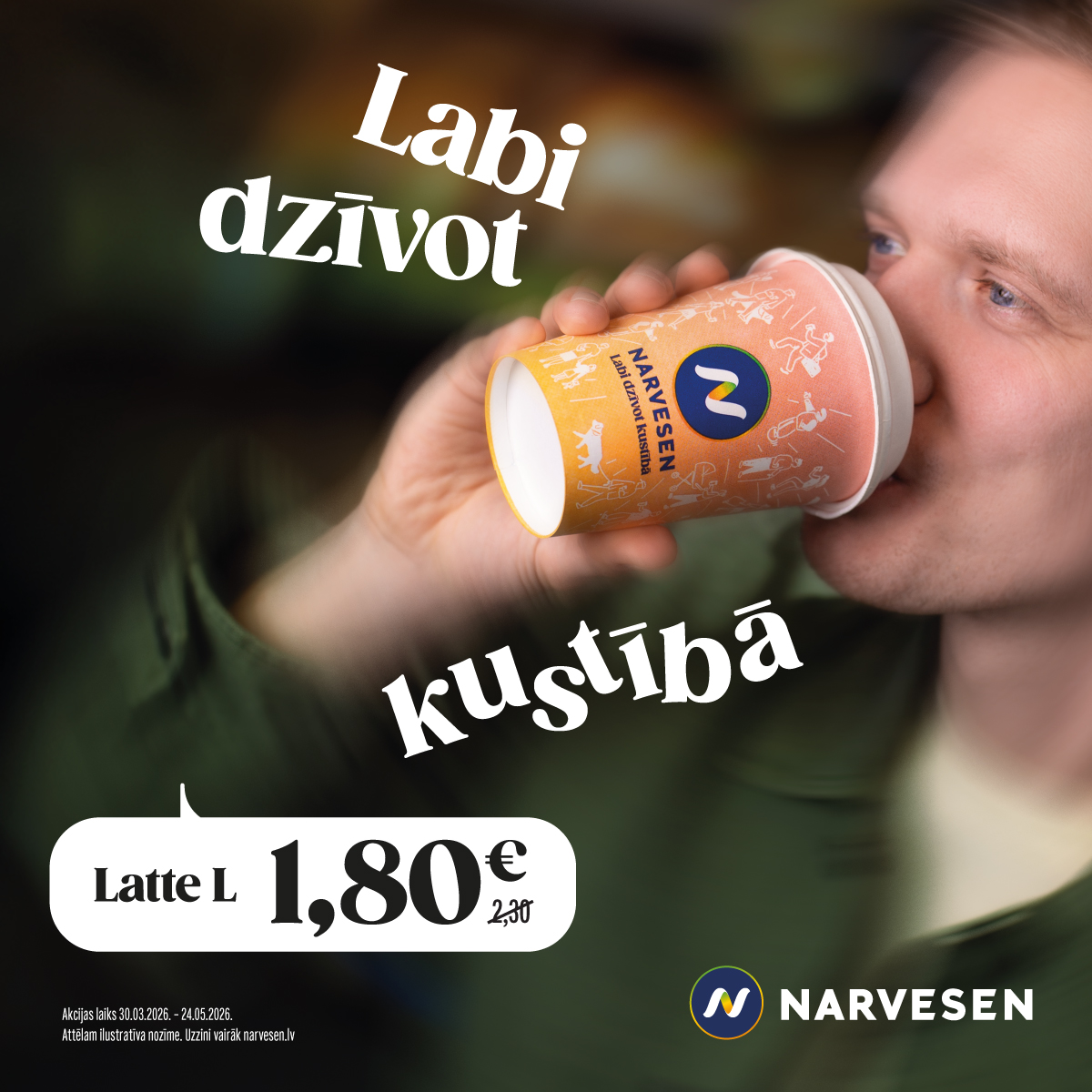 NARVESEN Latte L tikai par 1,80 €