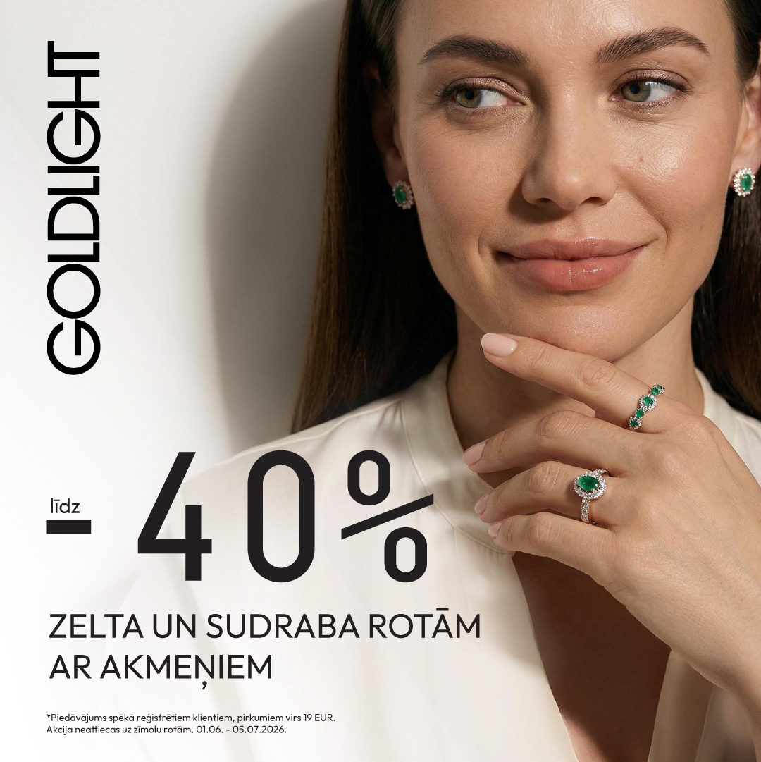 GOLDLIGHT Zelta un sudraba rotām ar akmeņiem līdz -40%