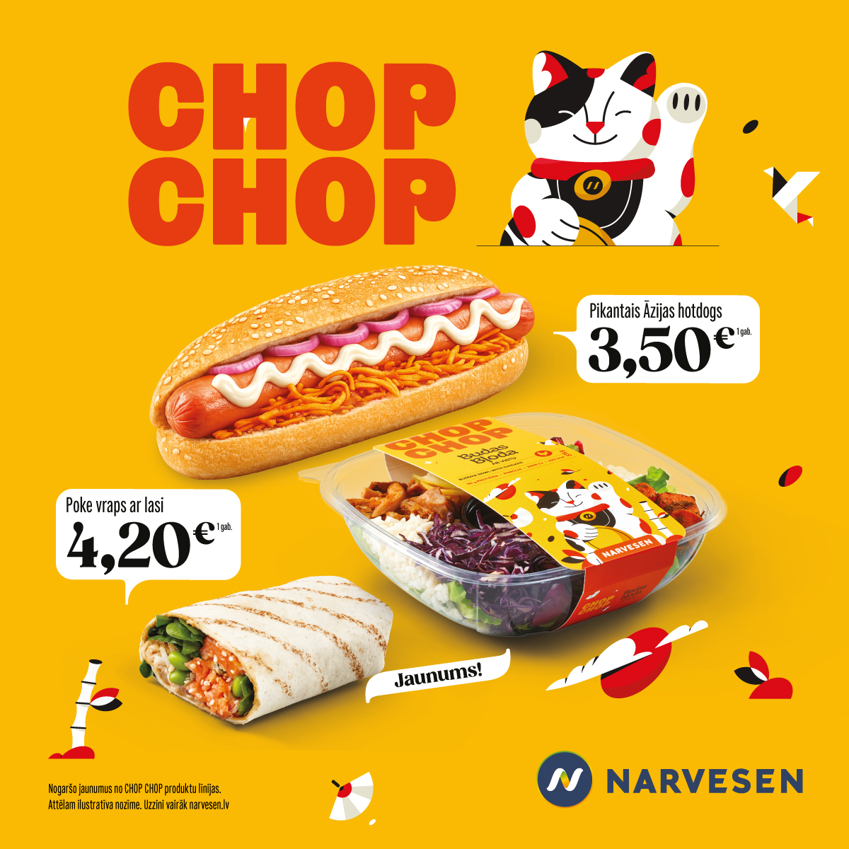 NARVESEN Jaunums – Āzijas produktu līnija CHOP CHOP