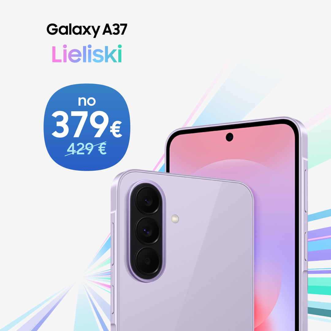 SAMSUNG VEIKALS. Galaxy A37 – stilīga izvēle ikdienai