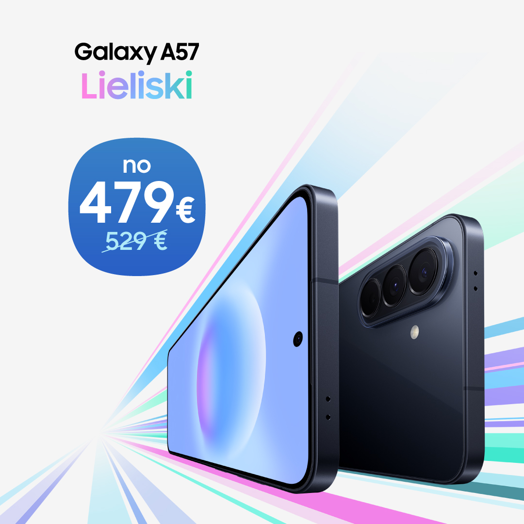 SAMSUNG VEIKALS. Galaxy A57 – vairāk jaudas jūsu dienai