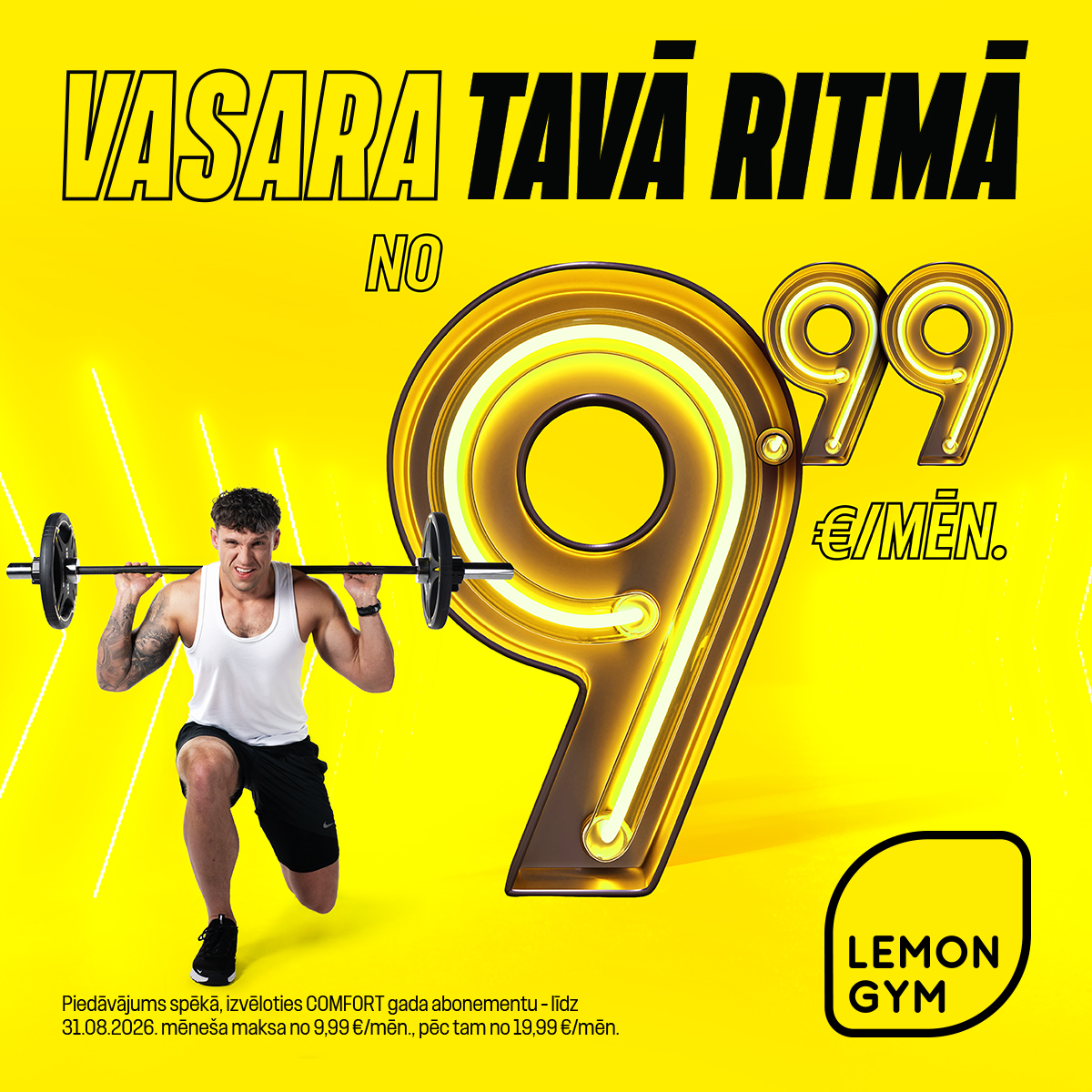 Sporto visu vasaru tikai no 9,99 €/mēn.