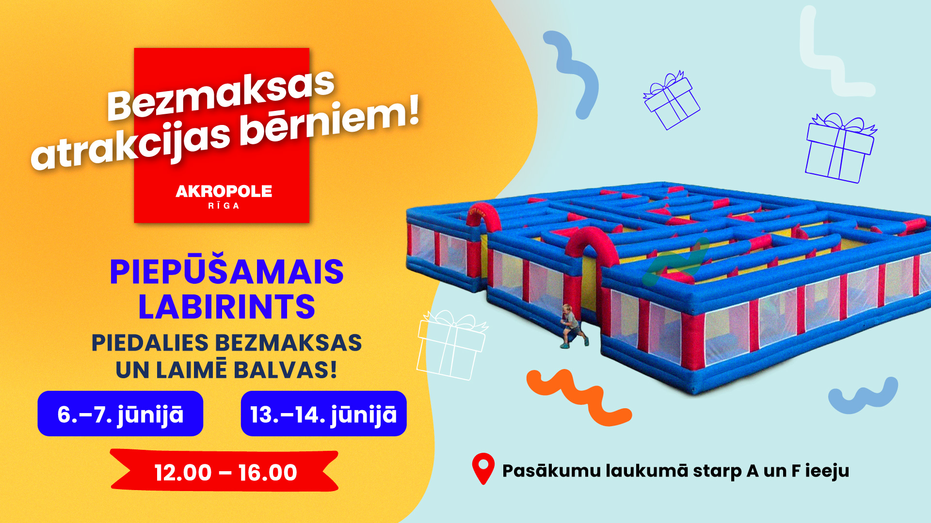 Bezmaksas atrakcijas bērniem