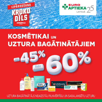 Kosmētikai un uztura bagātinātājiem atlaides no -45% līdz -60%!