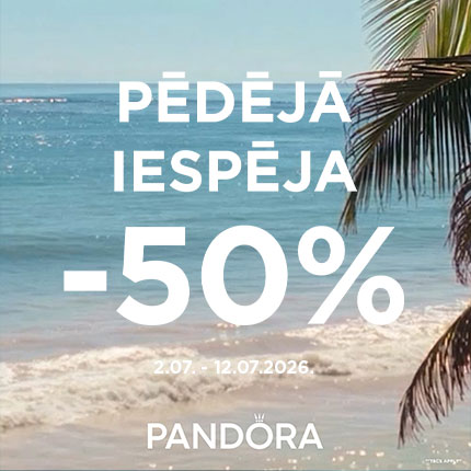 PĒDĒJĀ IZPĀRDOŠANA – 50%