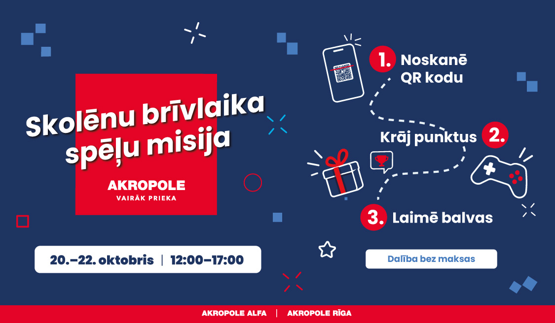 AKROPOLE Spēļu Misija skolēnu brīvlaikā
