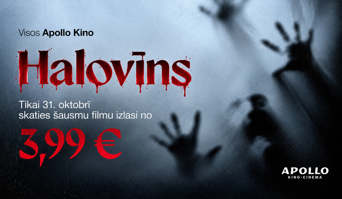 Atzīmē Halovīnu Apollo Kino! Šausmu filmas no 3,99 €