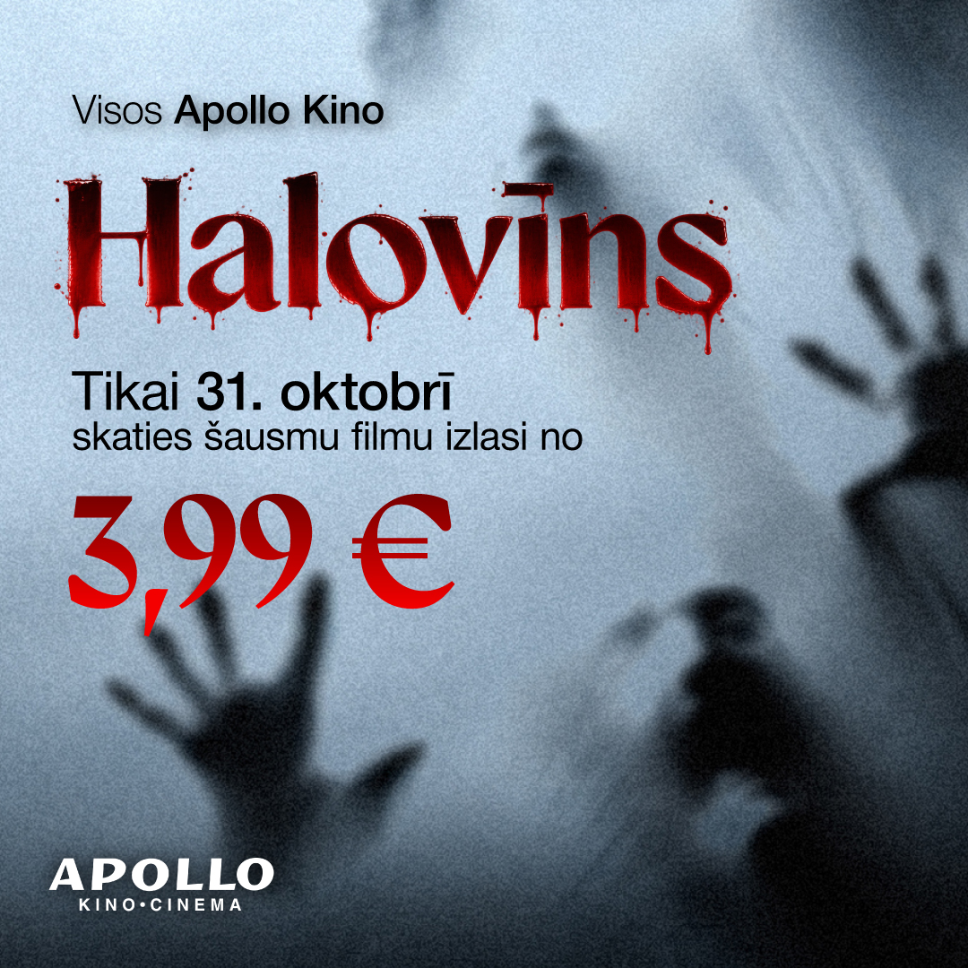 Atzīmē Halovīnu Apollo Kino! Šausmu filmas no 3,99 €